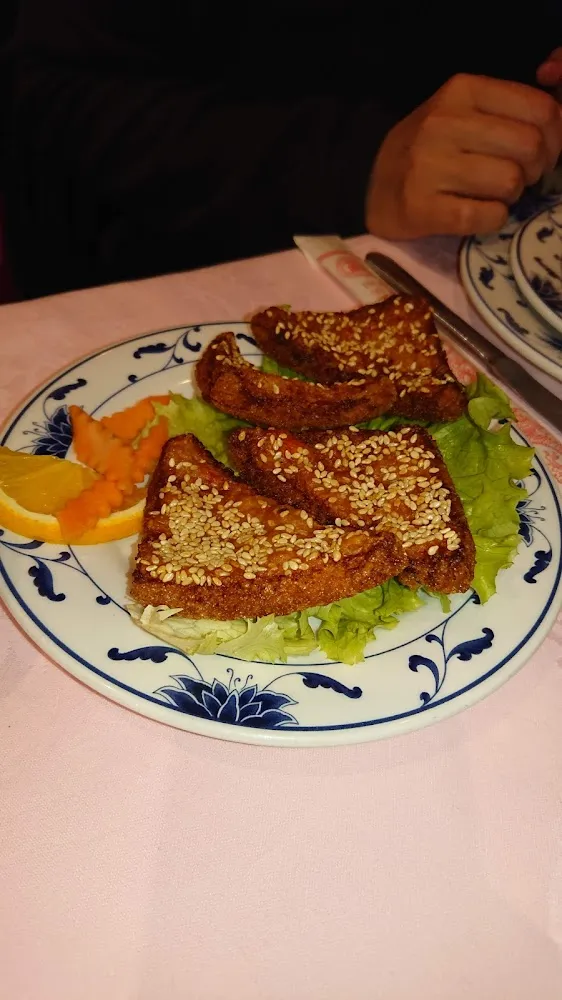 Tocis Crevettes Sur Toasts Sésame